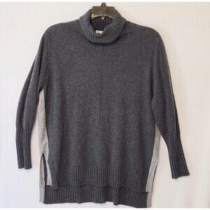 Vintage Zella Women's L-XL Wool Cashmere Turtleneck Sweater High Low Hem